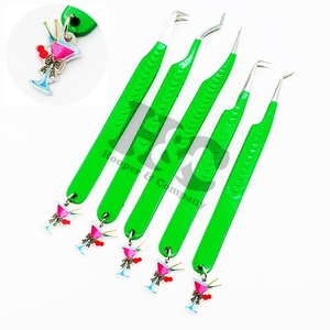 ใหม่คีมคีบกาแฟแบบมีเสน่ห์สำหรับขนตาปลอมแหนบสเตนเลสสีชมพูสำหรับใส่กาแฟมีโลโก้อย่างยั่งยืน - Product Image 1