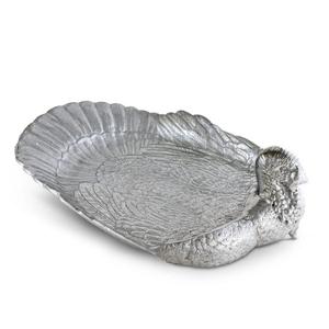 Plateau de service décoratif brillant en forme de feuille et plat de présentation, fournitures pour événements, grands plateaux de service alimentaire, plateau métallique pour accessoires de restaurant - Product Image 5