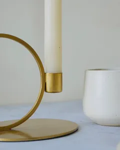 Bougeoir en fer géométrique moderne pour bougies chauffe-plat et bougies votives Accessoires de décoration intérieure pour prix d'exportation - Product Image 4