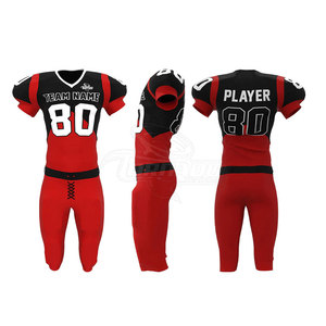 Uniforme de Fútbol Americano de Diseño Personalizado, Manga Corta, Transpirable, Talla Grande, 100% Poliéster, Colores con Logotipo Personalizado, Estilo de Equipo Nacional - Product Image 1