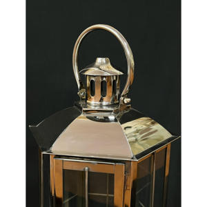 Latest Designer Stainless Steel Chrome Metal <b>Candle</b> <b>Lantern</b> <b>Holder</b> Elegant Pillar for Home Decoration Including Matching <b>Candle</b> - Product Image 5