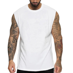 Vêtements de sport pour hommes, débardeur de musculation pour hommes, 100% coton tricoté, tissu respirant décontracté pour hommes - Product Image 2