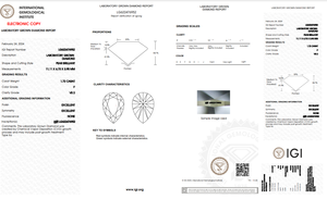 เพชรที่ปลูกในห้องทดลองขนาด1.72กะรัตได้รับการรับรองว่าเป็นสี F VS2ความชัดเจนหินในห้องทดลอง - Product Image 5