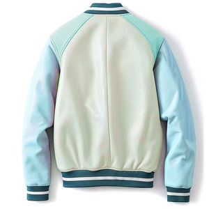 MOVA TEXTILE OEM Services Chaqueta universitaria de piel de oveja genuina para hombre de alta calidad Chaqueta de béisbol Letterman de invierno popular - Product Image 2