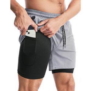 Pantalones cortos de Color sólido de material ligero para hombres con bolsillos gimnasio entrenamiento deportes correr últimos pantalones cortos para hombres de secado rápido - Product Image 2
