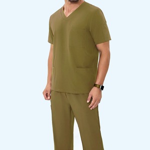 Hombres Hospital Uniforme Estirable de manga corta Elegante y profesional Scrub camisa para los médicos - Product Image 3