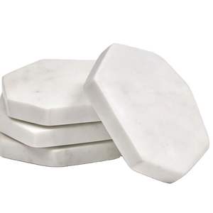 Sous-verres en marbre élégants décoratifs élevés sous-verres en pierre polie haute Table bureau maison élégante Table porter des sous-verres tapis pour - Product Image 1