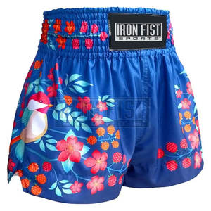 Pantalones cortos de Muay Thai fuertes y duraderos con logotipo personalizado para hombres para Kickboxing y equipo de entrenamiento de combate en artes marciales - Product Image 4