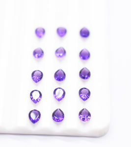 Piedras preciosas sueltas de amatista púrpura Natural en forma de pera facetadas calibradas 5X4 MM tamaños para collares joyería - Product Image 4