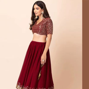 Georgette Designer Lehenga Choli Collection Full Catalog available at wholesale rate, premium collection at wholesale rate. - Product Image 1