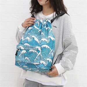 กระเป๋าเป้สะพายหลังเชือกไนลอนออกแบบโลโก้ได้ตามต้องการทันสมัยกันน้ำ - Product Image 5