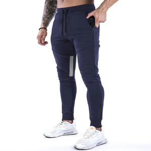 Pantalon Cargo Athlétique Mince Unisexe Taille Élastique Logo Personnalisé Pantalon de Gymnastique Léger en Coton avec Poches Latérales pour le Sport - Product Image 3