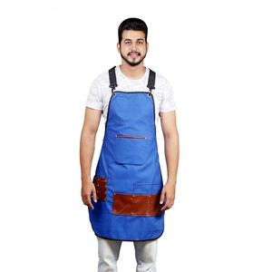 Nouvelle blouse de coiffeur en tissu parachute avec sangles en cuir et poches, disponible dans toutes les couleurs et matériaux - Product Image 1