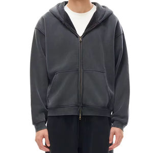 Sudadera con capucha para hombre con logotipo personalizado de mezcla de algodón básico, ropa de calle de alta calidad, serigrafía, tejido con capucha, poliéster/algodón para primavera - Product Image 3