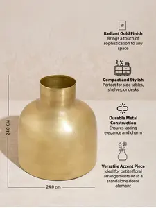 Florero Metálico Chapado en Oro, Floreros Decorativos Elegantes para Bodas, Banquetes, Restaurantes y Decoración de Hoteles - Product Image 6