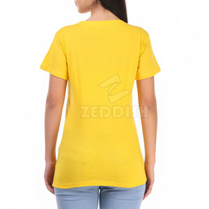 T-shirt femme 100% coton Logo personnalisé Meilleur prix de vente en ligne Impression numérique d'été de haute qualité - Product Image 4