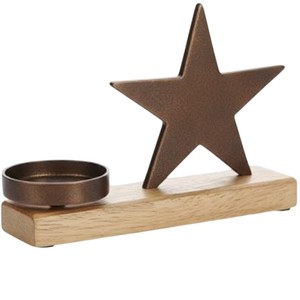 Portavelas de Corazón de Metal Dorado al por Mayor con Base de Madera, Portavelas para Velas de Té, Decoración del Hogar, Regalo de Boda a un Precio Razonable - Product Image 4