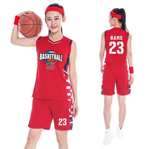 Ensemble de vêtements de basketball pour femmes grande taille, personnalisable, 100% polyester, respirant, antibactérien, séchage rapide, haute qualité, parmi les plus vendus - Product Image 2