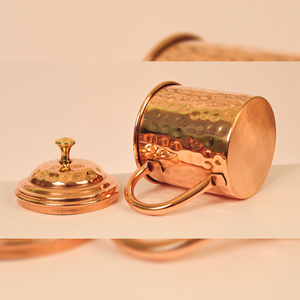 แก้วเบียร์ทองแดงบริสุทธิ์พร้อมหูจับดีไซน์แบบมอสโกมิวล์แก้วเบียร์ทองแดงแท้พร้อมที่จับ - Product Image 5