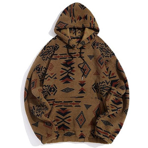 Venta al por mayor de peso pesado de gran tamaño 100% algodón polar pulóver sudaderas con capucha de los hombres personalizado bordado Logotipo de bolsillo de calidad liso en blanco - Product Image 1