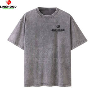 T-shirts délavés à l'acide de mode d'été en gros pour hommes couleur personnalisée 100% coton fabriqué au Pakistan - Product Image 1