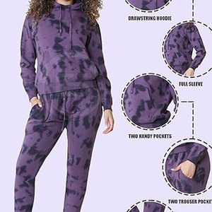 Trajes Deportivos Tie Dye de Marca Privada de Alta Calidad para Mujer, Personaliza Tu Propio Diseño - Product Image 3