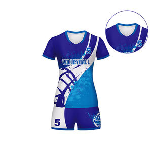 Nuevo estilo logotipo impreso personalizado 100% poliéster conjuntos de uniformes de voleibol de secado rápido tela cómoda de alta calidad Unisex - Product Image 2