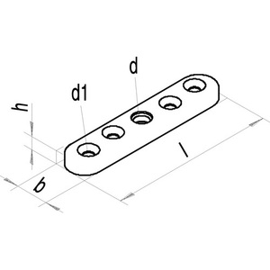 Fournitures d'artisanat : Flange en acier galvanisé -93 193 Profil 100 pour ailes en bois - Product Image 3