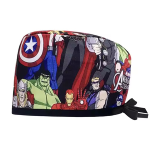 Gorro de fregado con estampado de diseño de flores antipelo, uniforme de Hospital, gorro de enfermera con forro de satén impreso, gorros de enfermería para mascotas - Product Image 4