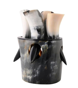 VIKING Lot de 4 cornes à boire polies avec support - Product Image 5