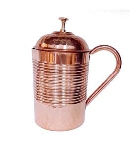 Drinkware Copper Hammered Copper <b>Water</b> Jug for Health Benefits From India Handicraft with Selling Product - Product Image 6