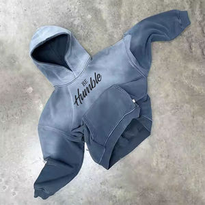 <b>Men</b> Oversized Hoodie Heavyweight <b>Pullover</b> Drop Shoulder Hip Hop Street Style Winter Warm Hoodie - Product Image 6