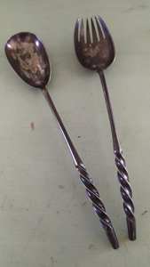 Poignée antique de serveur de salade d'argenterie d'acier inoxydable argenté de conception traditionnelle pour l'approvisionnement de restaurant d'hôtel d'ustensiles de cuisine - Product Image 2