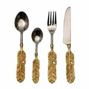 Handcrafted Luxury Brass Cutlery <b>Set</b> High Quality Gold Flatware <b>Dinnerware</b> Flatware <b>Set</b> <b>For</b> Home And Restaurant Use On Sale - Product Image 4