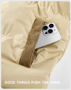 Veste d'hiver pour homme à la vente chaude, coupe ample, épaisse, chaude, en coton, parka longue surdimensionnée, résistante à l'eau, coupe-vent, duvet de canard blanc - Product Image 4