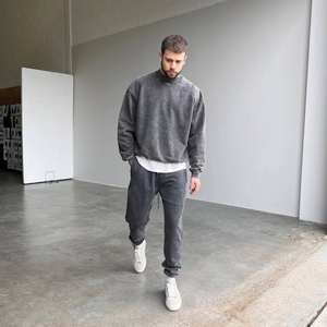 Sweat à capuche surdimensionné de qualité supérieure Vente en gros Pull lourd Sweat Coton Polaire Logo personnalisé Commandes en gros Fabricant - Product Image 5