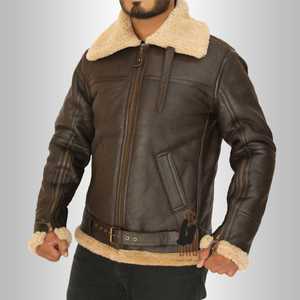 Veste d'hiver pour hommes, avec conception de logo personnalisé, nouveau style de veste en cuir d'extérieur avec tissu en toile - Product Image 6