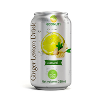 Jus de purée de gingembre et citron aromatisé naturel de qualité supérieure, marque privée YOOH/OEM, 330 ml, en conserve, vente en gros, haute qualité, 2023