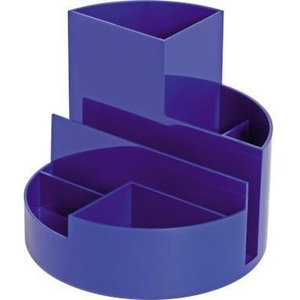MAUL Blue ABS <b>Plastic</b> Round Box 14 X 12.5 cm Pencil Holder for Desktop & <b>Drawer</b> Organizers - Product Image 1