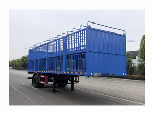 Remolque Hidráulico para Ganado, Remolque para Animales Vivos de 1 Eje, Semirremolque para Transporte de Animales de Granja - Product Image 1