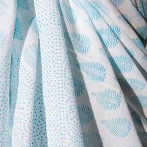 Pareos de Algodón Indio con Estampado a Mano, Chal, Bufanda de Algodón Voile, Cubierta para la Playa - Product Image 2