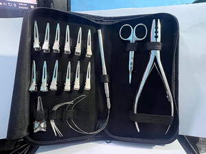 Kit de extensiones de pelo de alicates de acero inoxidable al por mayor con estuche de lujo, hecho a medida para uso comercial - Product Image 5