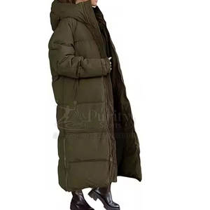 Meilleurs matériaux Meilleurs produits Veste longue rembourrée en coton pour femmes Veste rembourrée de nouveau style d'hiver à vendre - Product Image 4