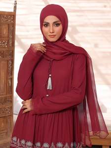 Vestido Abaya para mujer Tasa de venta completa Buena calidad Mujeres Abaya Oriente Medio Abaya Vestido de mujer Tarifa al por mayor personalizada - Product Image 4