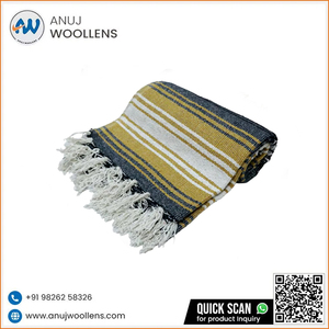 Manta sostenible de lana falsa de mostaza de lujo suave de nueva colección al mejor precio - Product Image 4