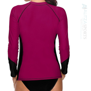 Tankini de plage pour femmes, soutien-gorge léger à séchage rapide et personnalisé, chemise imprimée à manches longues avec protection UV, fait à la main, 1 - Product Image 3