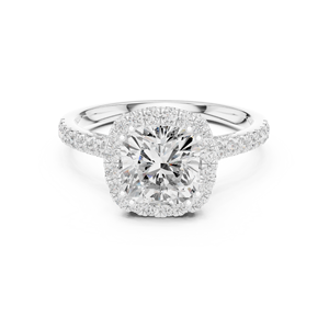 Premium Rhodium Plated White Gold Diamond Engagement <b>Ring</b> for Men Women <b>Resizable</b> Boutique Jewelry for Anniversary Graduation - Product Image 1