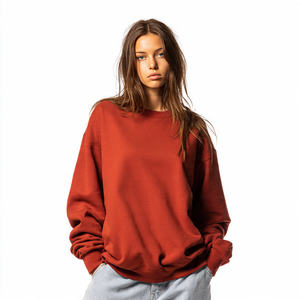 Sudaderas con Hombros Caídos Estampadas Personalizadas para Mujer, Otoño Invierno, Felpa, Ropa Urbana, Ecológica - Product Image 2