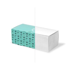 Caja Rígida para Snacks Reciclada con Laminado Brillante y Grabado en Relieve 22x10x8 Cm Blanca - Product Image 1