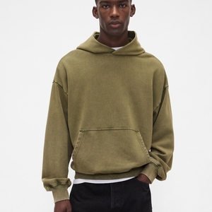 Sweat-shirt à capuche tendance pour homme, polaire épais, pull-over chaud, décontracté, confortable, à porter au quotidien, style streetwear - Product Image 5